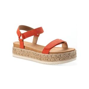 Sun + Stone Burnt Orange Platform Sandals